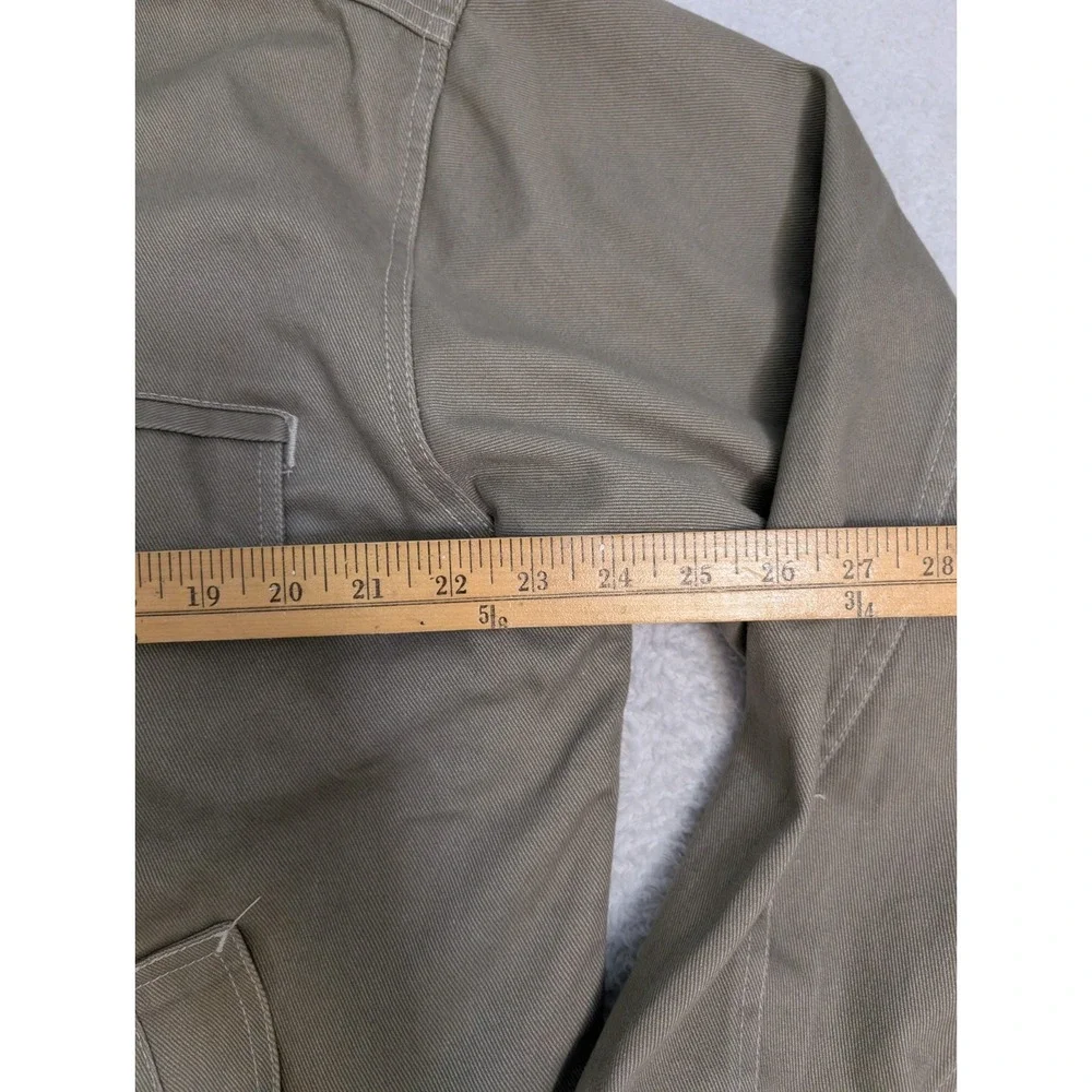 Vintage Marlboro Men's Sun Moon Logo Work Rancher Lined Jacket Leather Sz M Gray